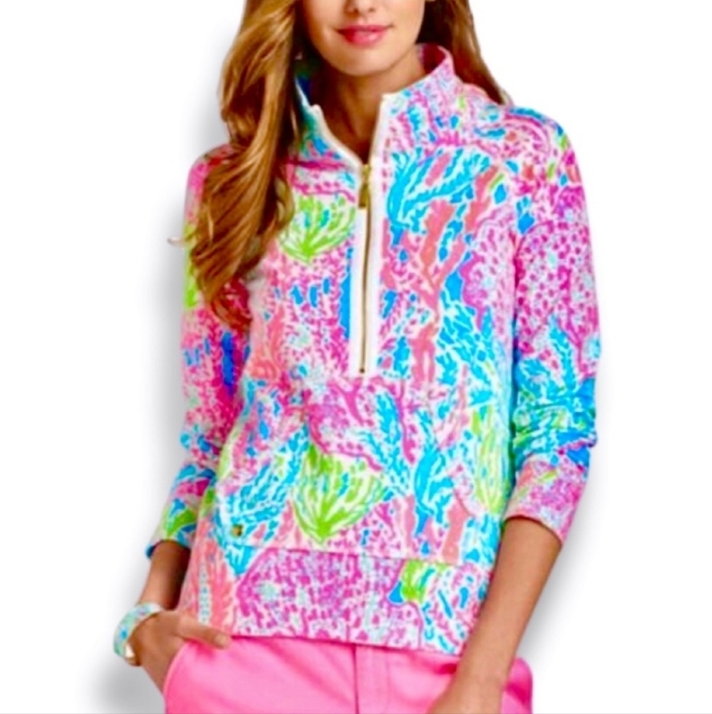 Lilly Pulitzer Skipper Letâs Cha Cha Popover HTF Holy Grail UPF 50+ size Meduim